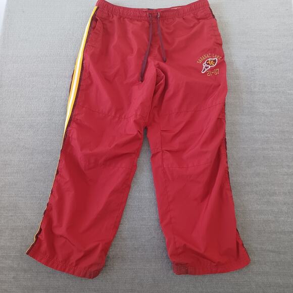 Vintage Abercrombie Fitch Track Pants Mens XL Y2K Baggy Side Stripe Windbreaker